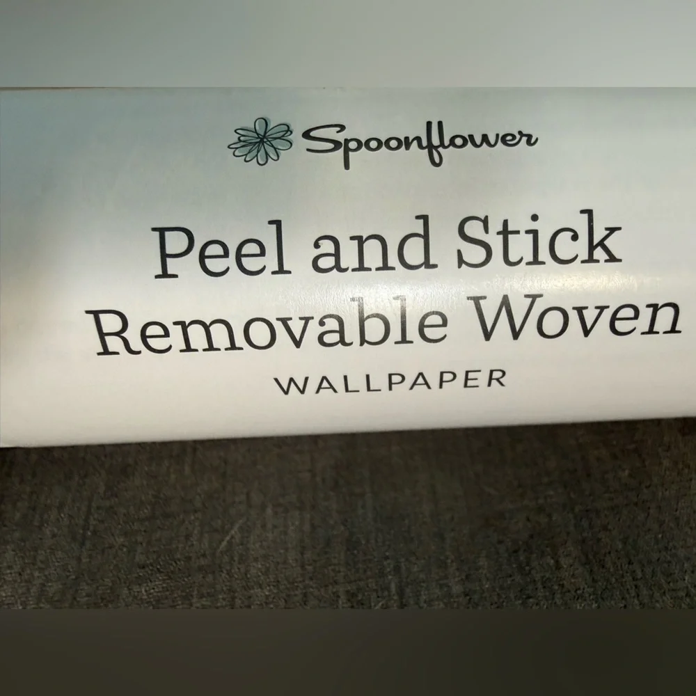SPOONFLOWER (2)PEEL & STICK WALLPAPER “SHAKEN NOT STIRRED” GRAYSCALE 24”X12’~NEW